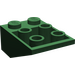 LEGO Dunkelgrün Steigung 2 x 3 (25°) Invertiert ohne Verbindungen zwischen Bolzen (3747)