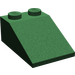 LEGO Dunkelgrün Steigung 2 x 3 (25°) mit rauer Oberfläche (3298)