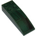 LEGO Dark Green Slope 2 x 6 Curved with Black Geometric Pattern Model Right Side Sticker (44126)