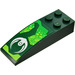 LEGO Dark Green Slope 2 x 6 Curved with White Logo 8114 Sticker (44126)