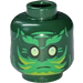 LEGO Dark Green Spirit of the Temple Head (Recessed Solid Stud) (3274 / 103746)