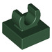 LEGO Vert foncé Tuile 1 x 1 avec Agrafe (Surélevé &quot;C&quot;) (44842)