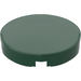 LEGO Dark Green Tile 2 x 2 Round with &quot;X&quot; Bottom (4150)