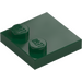 LEGO Dark Green Tile 2 x 2 with Studs on Edge (33909)