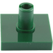 LEGO Dunkelgrün Fliese 2 x 2 mit Vertikale Stift (2460 / 49153)