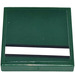 LEGO Dark Green Tile 2 x 2 with White Decoration Stripe on Dark Green Right Sticker with Groove (3068)