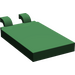 LEGO Dunkelgrün Fliese 2 x 3 mit Horizontal Clips (Abgewinkelte Clips) (30350)