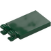 LEGO Dunkelgrün Fliese 2 x 3 mit Horizontal Clips (Dick geöffnete O-Clips) (30350 / 65886)