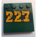 LEGO Dunkelgrün Fliese 4 x 4 mit Bolzen auf Kante mit 227 Aufkleber (6179)