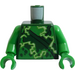 LEGO Dark Green Torso Tunic with Bright Green and White Electricity Energy (973)