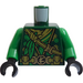 LEGO Dark Green Torso with Dark Tan Belt and Green Leaves (Lloyd) (973)