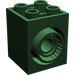 LEGO Dark Green Turntable Brick 2 x 2 x 2 with 2 Holes and Click Rotation Ring (41533)