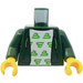 LEGO Dark Green Violin Kid Minifig Torso (973)