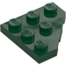 LEGO Dark Green Wedge Plate 3 x 3 Corner (2450)