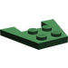 LEGO Vert foncé Coin assiette 3 x 4 sans encoches pour tenons (4859)