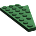 LEGO Donkergroen Wig Plaat 4 x 8 Vleugel Links met onderkant Stud Notch (3933)