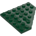 LEGO Dark Green Wedge Plate 6 x 6 Corner (6106)