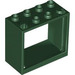 LEGO Dark Green Window 2 x 4 x 3 with Square Holes (60598)