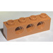 LEGO Dark Nougat Brick 1 x 4 with Holes (3701)