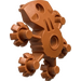 LEGO Dark Orange Bionicle Shield 5 x 5 with Gear Tips (44938)