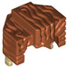 LEGO Dunkelorange Blocky Haar Swept Der Rücken mit Tan Ends (15846 / 50000)