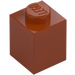 LEGO Orange Sombre Brique 1 x 1 (3005 / 30071)