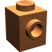 LEGO Orange sombre Brique 1 x 1 avec Goujons sur Deux Côtés opposés (47905)