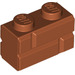 LEGO Dark Orange Brick 1 x 2 with Embossed Bricks (98283)