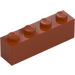 LEGO Donkeroranje Steen 1 x 4 (3010 / 6146)