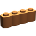LEGO Donkeroranje Steen 1 x 4 Log (30137)