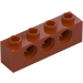 LEGO Tmavě oranžová Kostka 1 x 4 s otvory (3701)