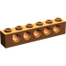 LEGO Donkeroranje Steen 1 x 6 met Gaten (3894)