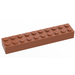 LEGO Mörk Orange Kloss 2 x 10 (3006 / 92538)