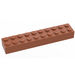 LEGO Dunkelorange Backstein 2 x 10 (3006 / 92538)