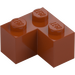 LEGO Tmavě oranžová Kostka 2 x 2 Roh (2357)