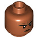LEGO Dark Orange Brick Minifigure Head (Recessed Solid Stud) (3626 / 38163)