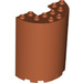LEGO Dunkelorange Zylinder 3 x 6 x 6 Hälfte (35347 / 87926)