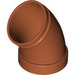 LEGO Dark Orange Cylinder Tube Curved (45°) (49737)