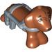 LEGO Dunkelorange Hund mit Sand Blau Harness (101283)