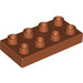 LEGO Donkeroranje Duplo Plaat 2 x 4 (4538 / 40666)