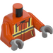 LEGO Mörk Orange Kvinna Byggarbetare Minifigur Kropp (973)