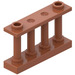 LEGO Mörk Orange Staket Spindled 1 x 4 x 2 med 2 övre knoppar (30055)