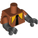 LEGO Dark Orange Flashback Garmadon Minifig Torso (973 / 34777)