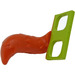 LEGO Dark Orange Fluffy Tail with Lime Hips Attachment (18277 / 102053)