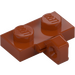 LEGO Arancione scuro Cerniera Piastra 1 x 2 con Verticale Bloccante Stub con scanalatura inferiore (44567 / 49716)