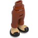 LEGO Dark Orange Hip with Short Trousers with Black Slippers