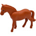 LEGO Dark Orange Horse (Belville) with Black Rimmed Eyes with Black Pupils and Whites Pattern (6171 / 62533)