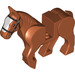 LEGO Dunkelorange Pferd mit moveable Beine (10509)