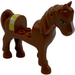 LEGO Arancione scuro Cavallo con Bianco Anteriore con Bandage Adesivo (93085)