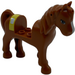 LEGO Dark Orange Horse with White Front with Bandage Sticker (93085)
